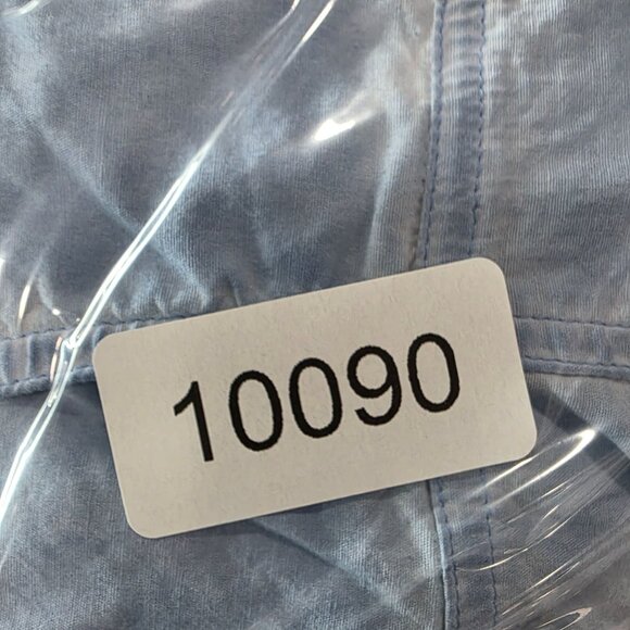 Womens Chicos Zenergy Blue Full Zip Jacket 3/4 Sleeve Lace-Up Cotton Stretch 2 - Picture 7 of 8